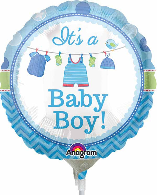 Shower with Love Baby Boy 4 Inch Foil Balloon
