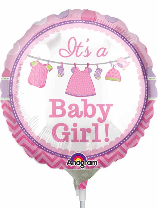 Shower With Love Baby Girl 9-Inch Foil Balloon