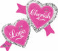 39-Inch Love and Cherish Heart-Shaped Foil Balloon