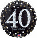 Sparkling 40th Birthday Holographic Foil Balloon, 18 Inch
