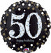 Sparkling 50th Birthday 18-Inch Holographic Foil Balloon