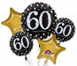 Sparkling 60th Birthday 5-Piece Foil Balloon Bouquet