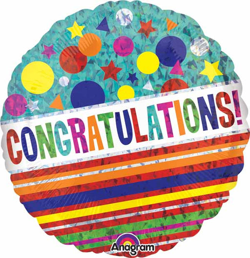 Congratulations Sparkle 18-Inch Foil Balloon