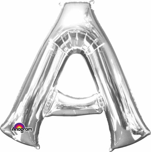 34 Inch Silver Letter A Foil Balloon