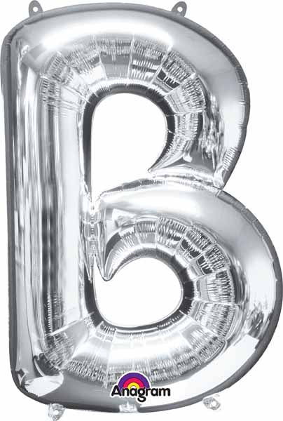 34 Inch Silver Letter B Foil Balloon