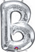16-Inch Silver Letter B Foil Balloon