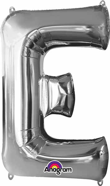 16 Inch Silver Letter E Foil Balloon