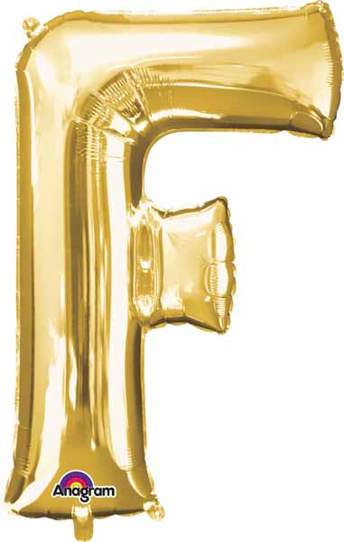 16 Inch Gold Letter F Foil Balloon