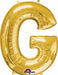 34 Inch Gold Letter G Foil Balloon