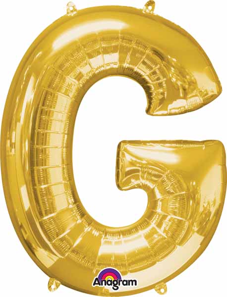 16-Inch Gold Letter G Foil Balloon