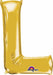 34-Inch Gold Letter L Foil Balloon