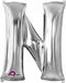 Silver Letter N Foil Balloon, 32 Inch