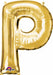 34-Inch Gold Letter P Foil Balloon