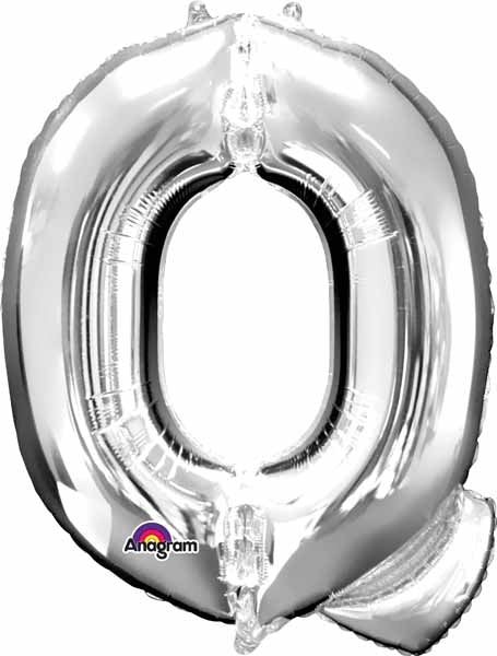 16 Inch Silver Letter Q Foil Balloon