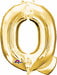 Gold Letter Q Foil Balloon, 32 Inch