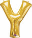 Gold Letter Y 16-Inch Air-Fill Foil Balloon