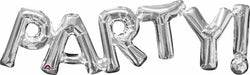 Silver PARTY Block Letter Foil Balloon