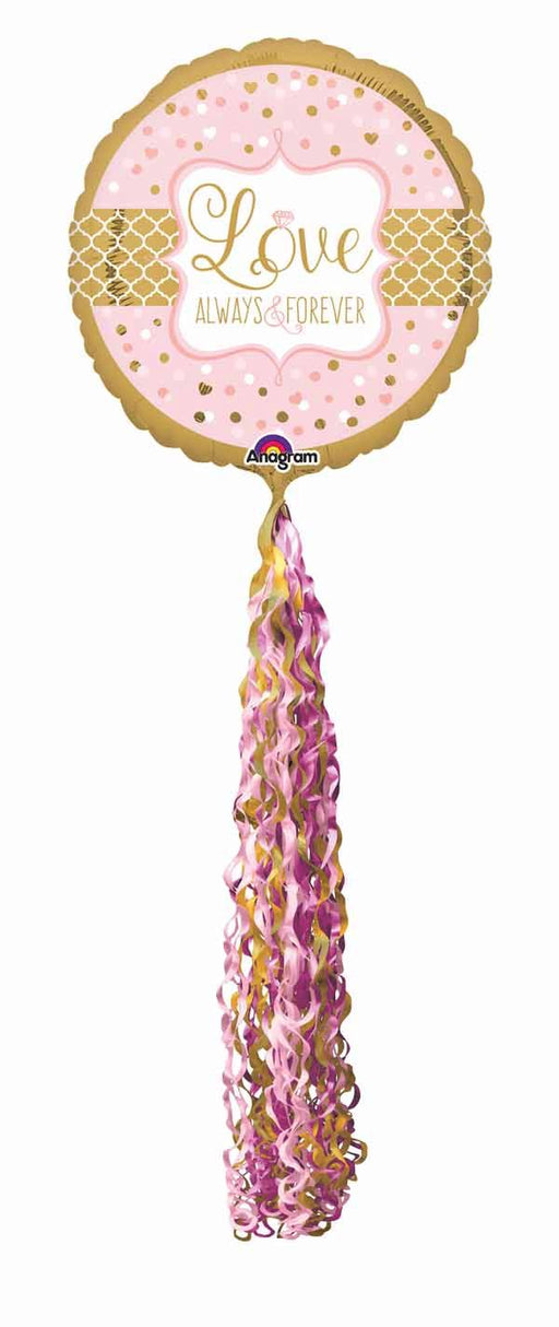 Sparkling Wedding Pom Pom AirWalker Foil Balloon