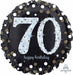 Sparkling 70th Birthday Round Foil Balloon, 18 Inch