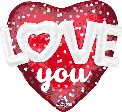 Love Hearts & Dots 36" Foil Balloon