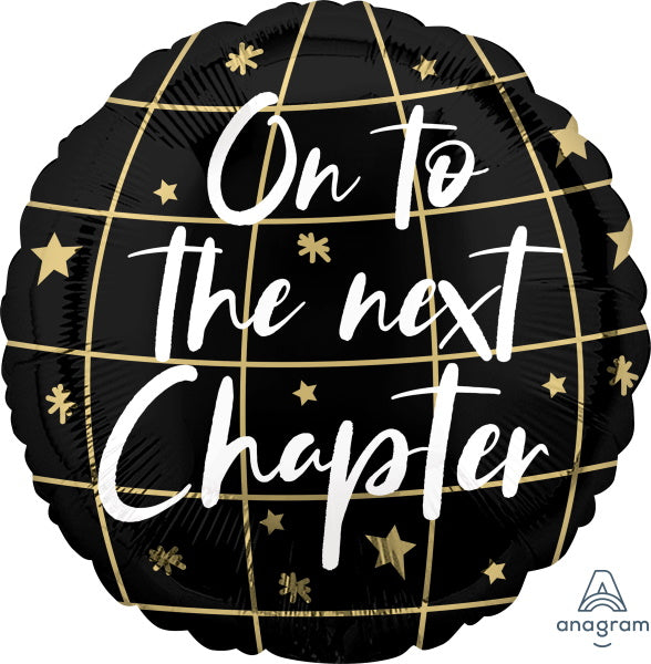 On to the Next Chapter 18-Inch Round Foil Balloon
