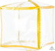 Clear Gold Trim Cubez Foil Balloon, 15 Inch
