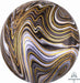 Black Marblez Orbz XL Foil Balloon, 16 Inch