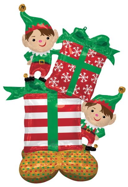 Christmas Elves AirLoonz Foil Balloon, 53 Inch