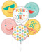 Smiley Face Foil Balloon Bouquet, 6 Pieces