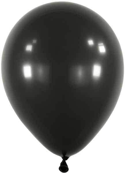 Anagram Jet Black 5-Inch Latex Balloons, 100 Count