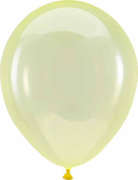 Anagram Crystal Yellow 5-Inch Latex Balloons, 100 Count