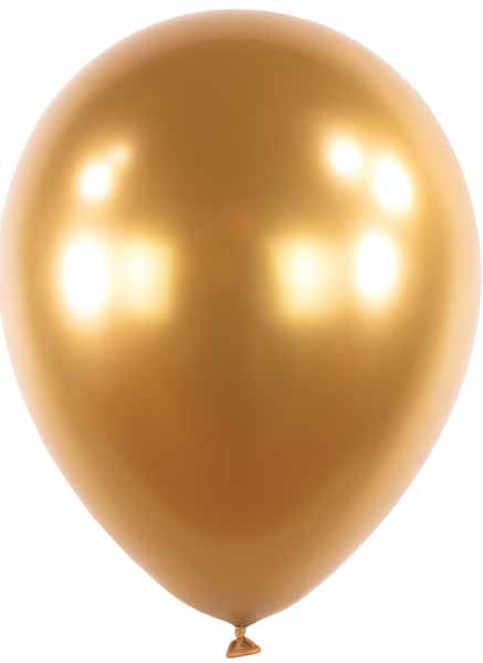 Anagram Luxe Gold Sateen 5-Inch Latex Balloons, 100 Count