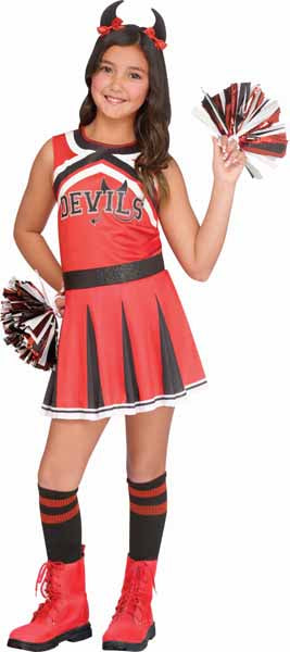 Devils Cheerleader Child Costume, Medium 8/10