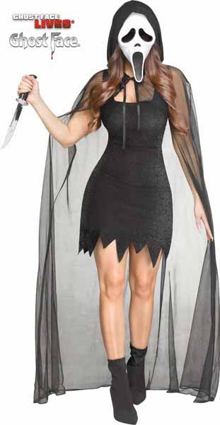 Ghost Face 30th Anniversary Black Costume, Large 12/14