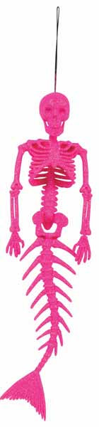 17-Inch Glitter Mermaid Skeleton Decoration