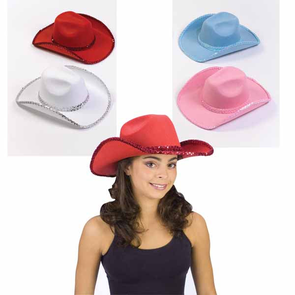 White Sequin Cowboy Hat