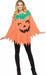 Pumpkin Halloween Poncho, One Size Fits 4-14