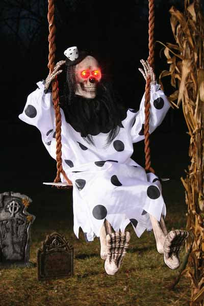 36-Inch Swinging Dead Light-Up Clown Halloween Decoration