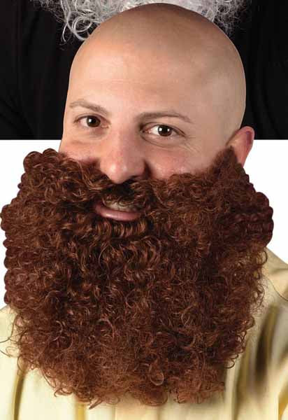 Big & Curly Brown Costume Beard