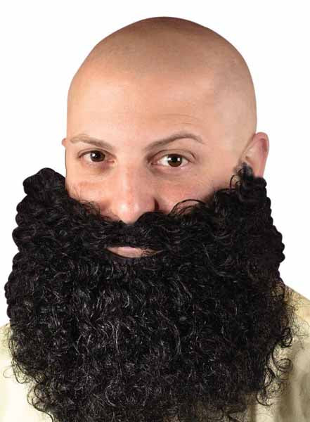 Big & Curly Black Costume Beard