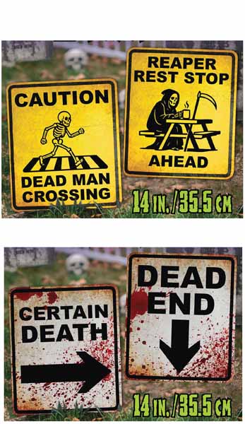 Gruesome Halloween Sign, Assorted Styles