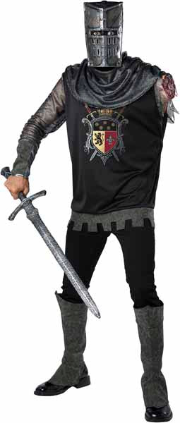 Men's Black Knight Costume, Medium