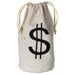 Fabric Money Bag With Drawstring - 8½" X 6½"