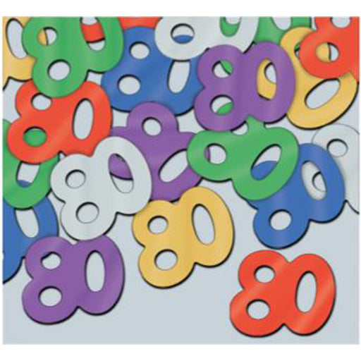 Timeless Elegance: Fanci-Fetti "80" Silhouettes Party Confetti Decoration (3/Pk)