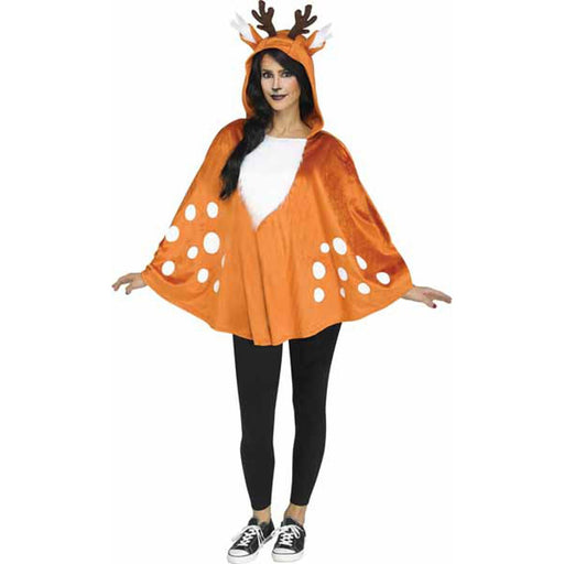"Fantasy Fawn/Deer Poncho For Kids (Size 4-14)"