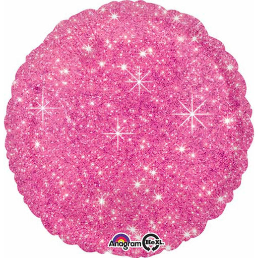 Faux Sparkle 18" Hot Pink Balloon - Hx S30 Pkg