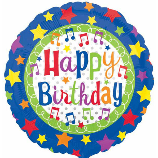 Festive 18" Happy Birthday Balloon Package - Birthday Stars Vlp S20