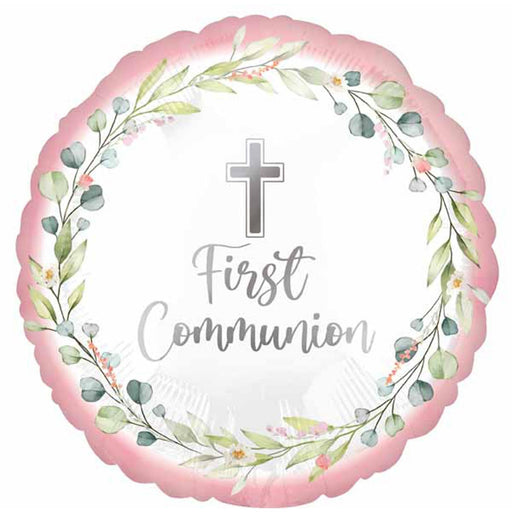 "First Communion Pink Balloon Pack - 40 Round, 18" Balloons"