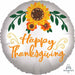 9″ Happy Thanksgiving Satin Balloon (5/Pk)