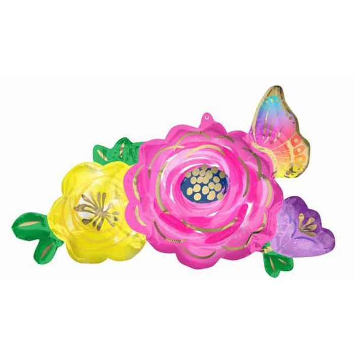 Flowers & Butterfly 37" Shape Decor Package.